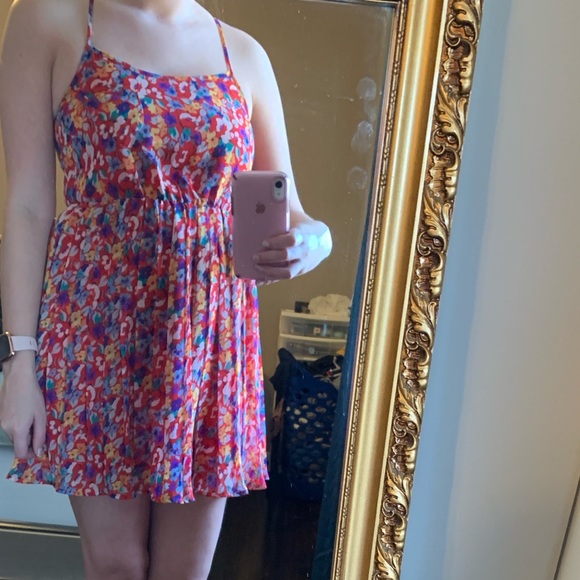 Red Flowery Dress - Picture 1 of 5